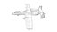 A-10A Thunderbolt II Low-poly