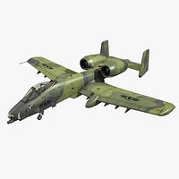 A-10A Thunderbolt II Low-poly