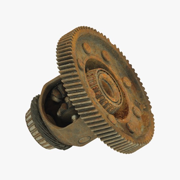 3D Rusty Gear Raw Scanned