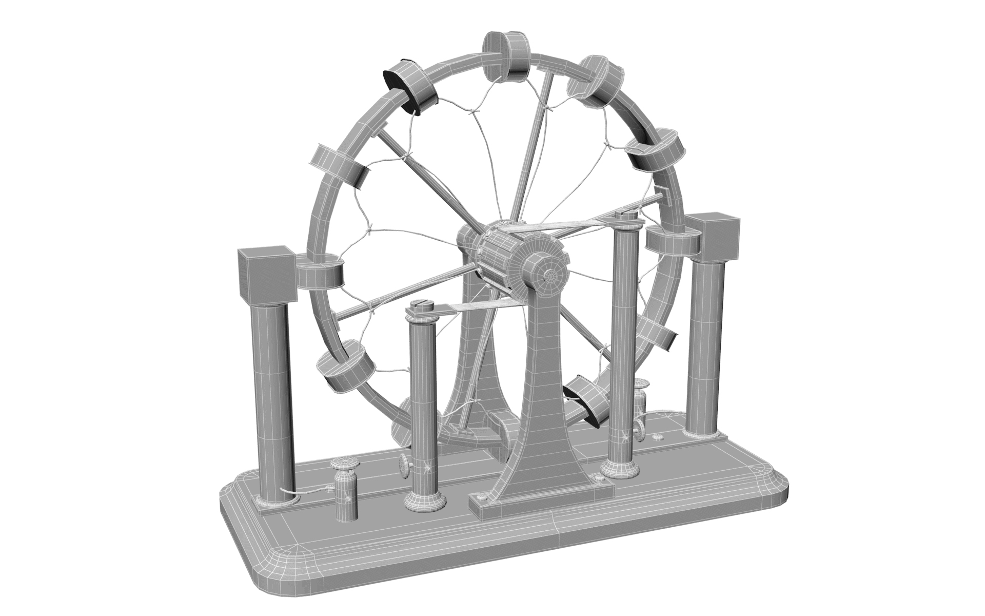 3D model antique wimshurst static machine - TurboSquid 1404224