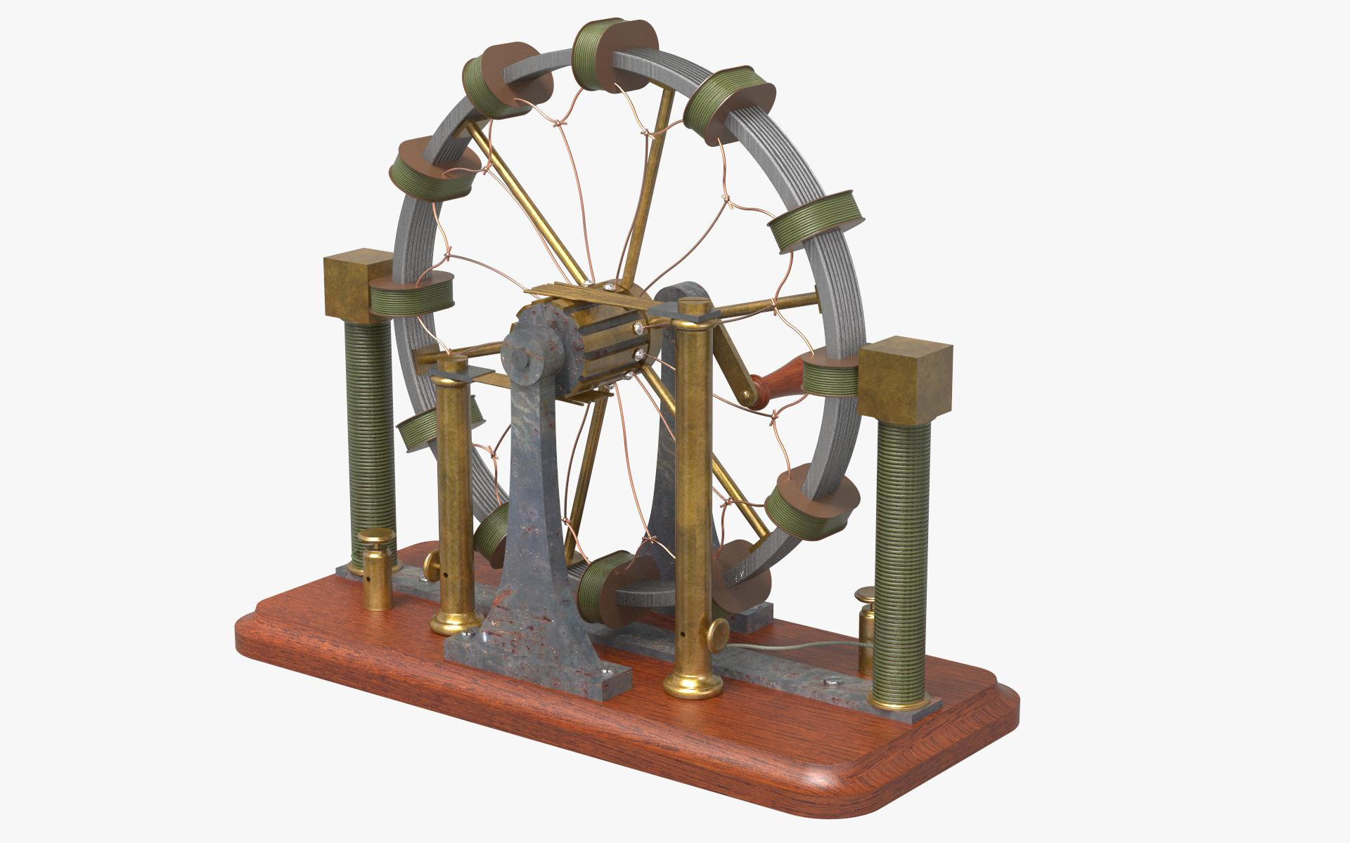 3D model antique wimshurst static machine - TurboSquid 1404224