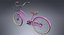 Realistische Beach Cruiser Bike Frau