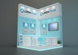 exhibition stand 3D model