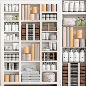 Cabinet with cosmetics
