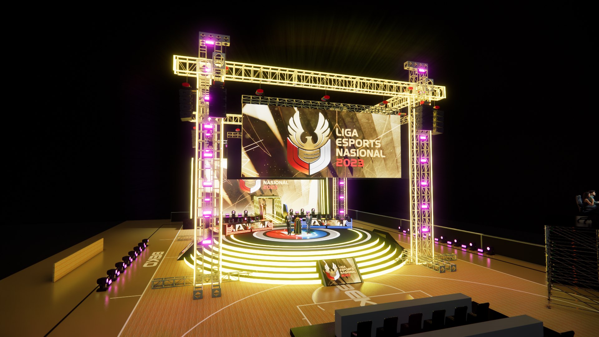 3D ESPORT STAGE GAME RIGGING LIGHT FINALE ALVINSTUDIO Model ...