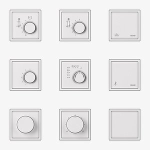 3D JUNG LS ZERO  Thermostats kit 9 items