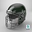Casco de fútbol americano verde