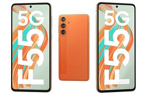 3D model Samsung Galaxy F55 Apricot Crush Low Poly