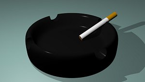 ashtray cigarette 3d model