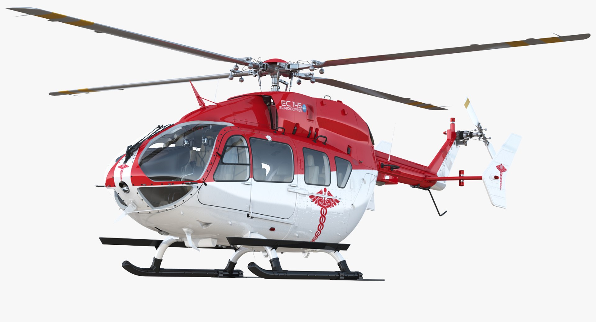 Eurocopter EC145 Medical Helicopter 3D model preview