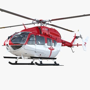 eurocopter ec145 medical helicopter interior 3D model