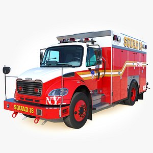 Fire Truck FDNY Squad Freightliner M2 106