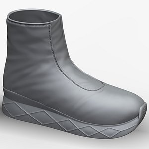 NASA Space Boots High Poly and Low Poly 3D