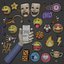 Cartoon Icons Pack - Emoji - Smiley - Sport - Ball - Music - Theater Masks - Cartoon Hand