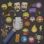 Cartoon Icons Pack - Emoji - Smiley - Sport - Ball - Music - Theater Masks - Cartoon Hand