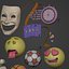 Cartoon Icons Pack - Emoji - Smiley - Sport - Ball - Music - Theater Masks - Cartoon Hand