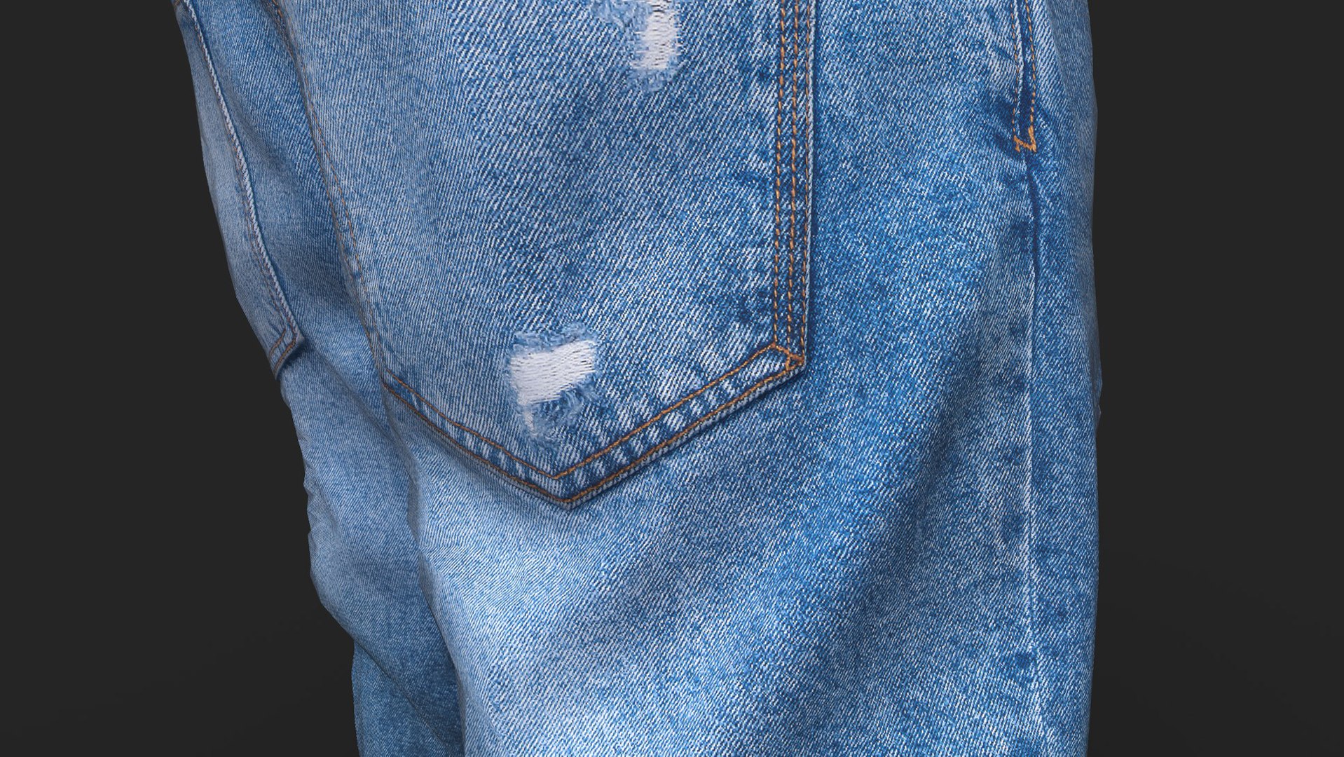 Ripped Denim Shorts - Streetwear Fashion 3D Model - TurboSquid 1976328