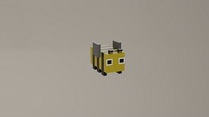 3D Voxel Low Polly Animal Bee model