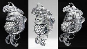 Jewelry Pendant Fish - Modern model