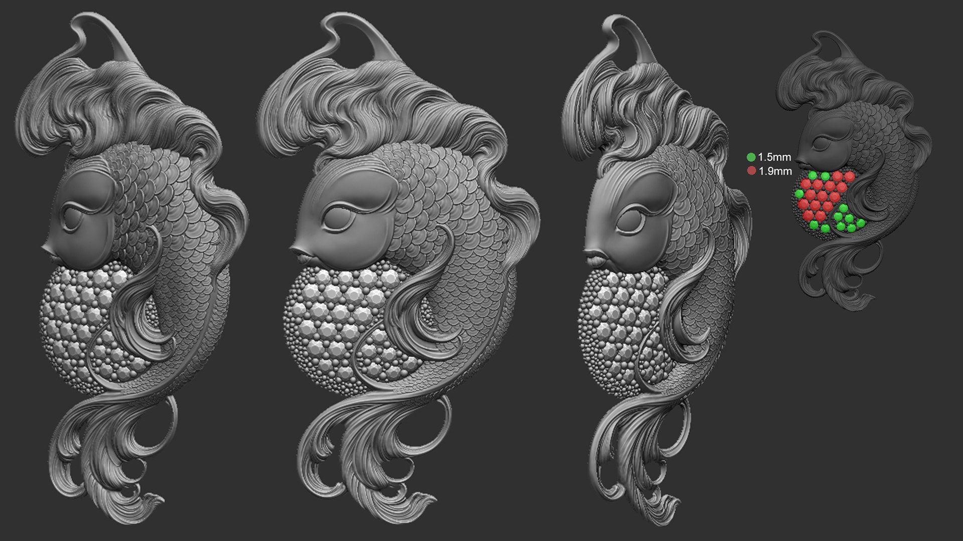 Jewelry Pendant Fish - Modern model - TurboSquid 2058904