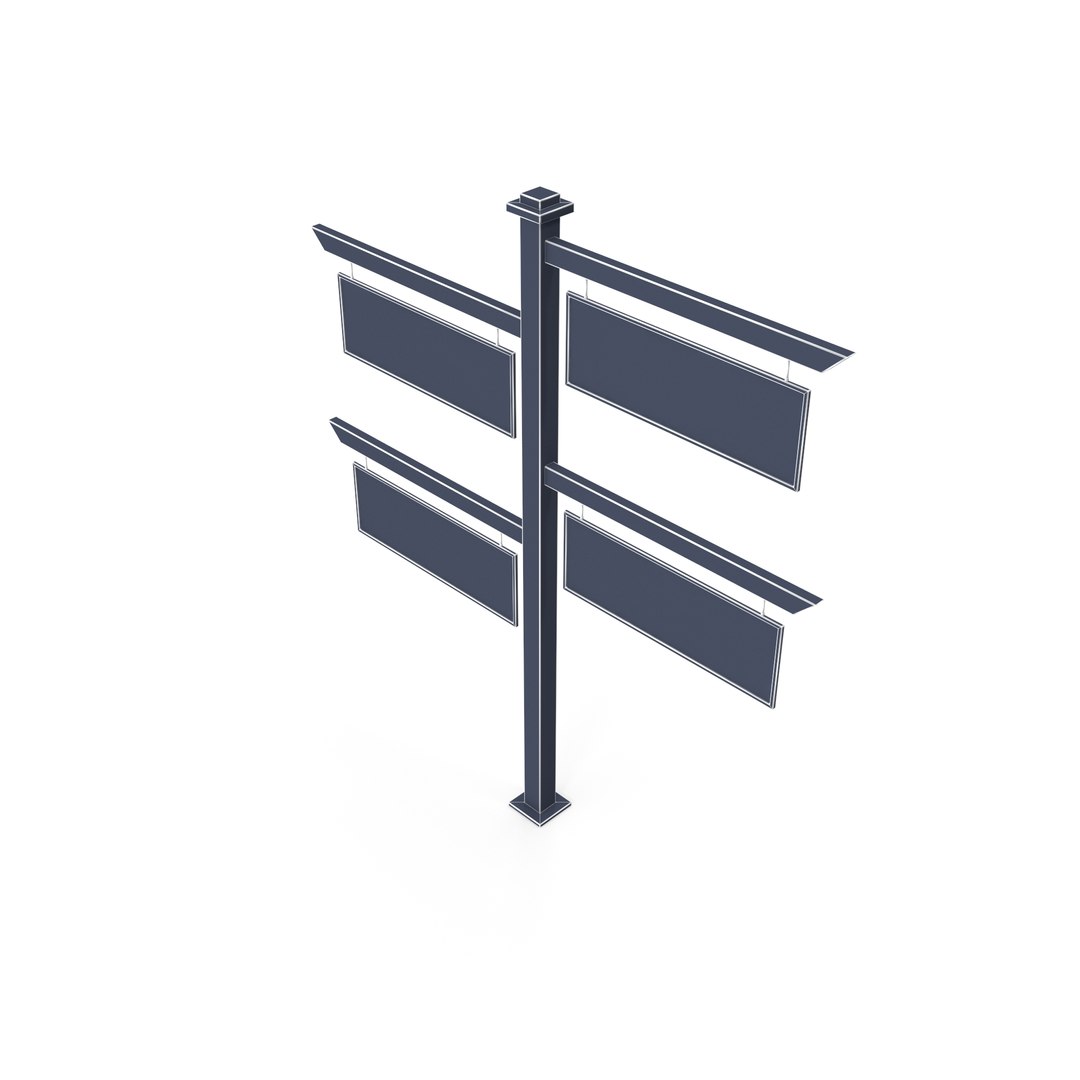 3D Metal-legged Multi-directional Directional Sign With Arms ...
