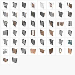 Garden Gates (Wood &amp; Metal) – High Quality 3D Models (Bundle)