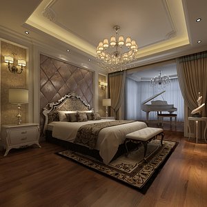 Luxury bedroom 3D model - TurboSquid 1469845