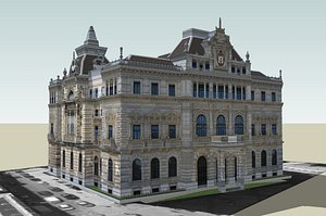 palace diputacion bizkaia 3d c4d