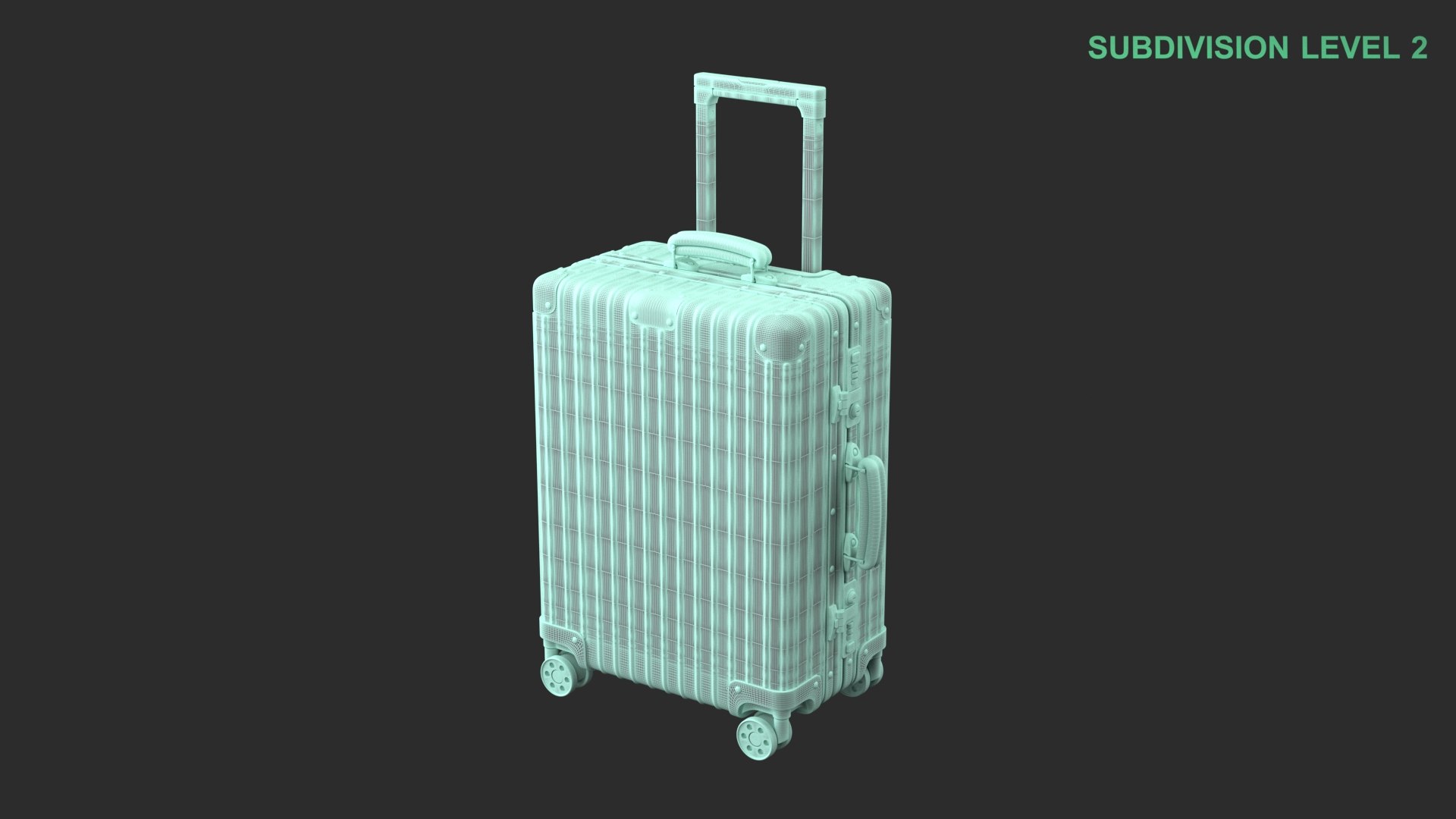 Suitcase 3D model https://p.turbosquid.com/ts-thumb/Hk/RPXE9I/TZ/wireframe_0001/jpg/1748418894/1920x1080/fit_q87/fef877b20cc18baa1597236307658b957d4e8028/wireframe_0001.jpg