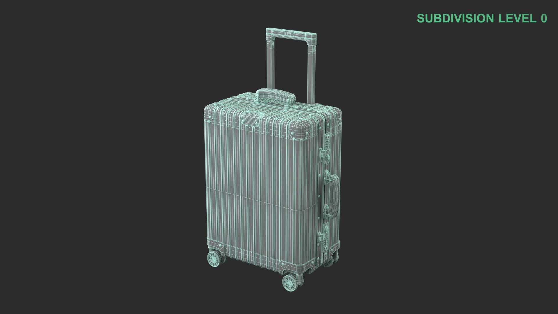 Suitcase 3D model https://p.turbosquid.com/ts-thumb/Hk/RPXE9I/y7/wireframe_0007/jpg/1748418897/1920x1080/fit_q87/33f04fcc97c48ad1945831582c52637cc5c071af/wireframe_0007.jpg