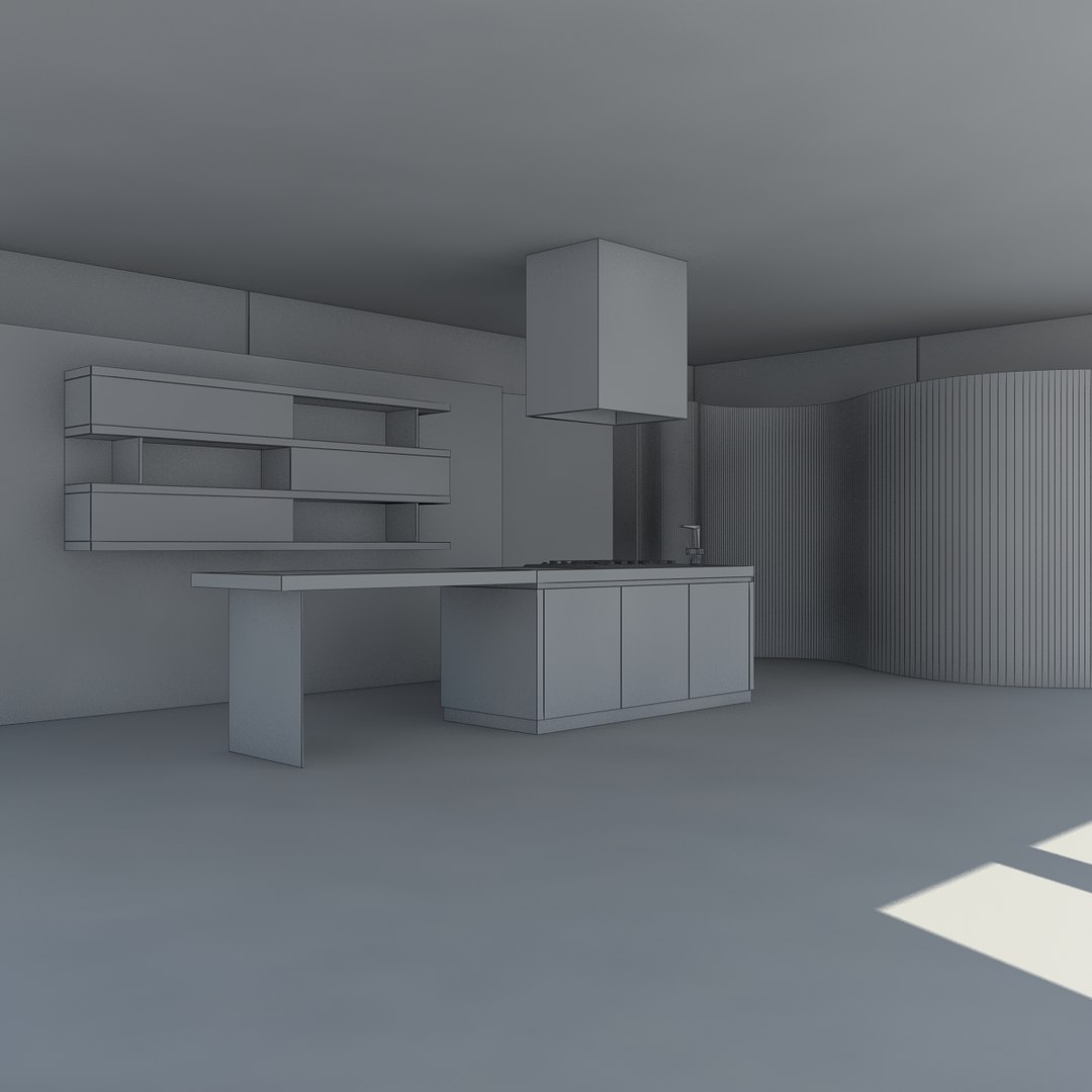 minimal kitchen scene 2011 max
