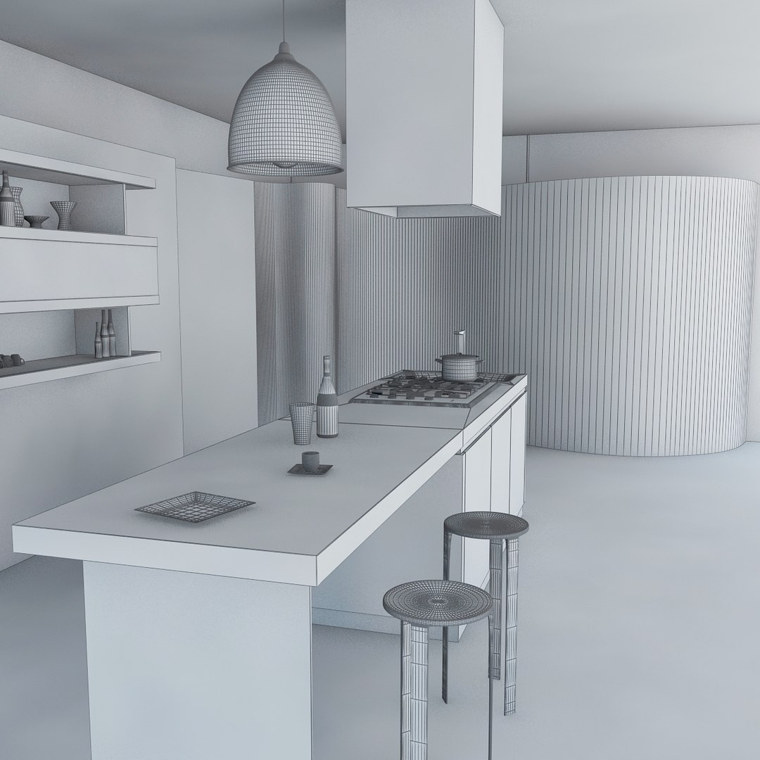 minimal kitchen scene 2011 max