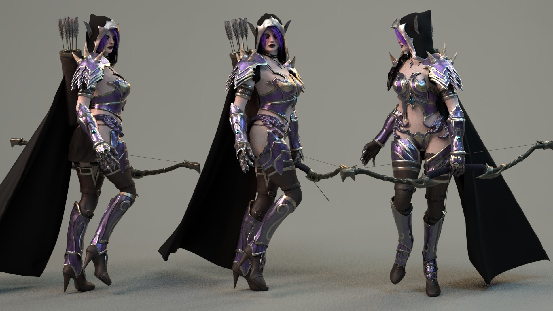 Elf Female Archer Warrior UE - Unity 3D Model - TurboSquid 1733594