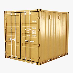 Intermodal Shipping Container 10-foot-long 3D model