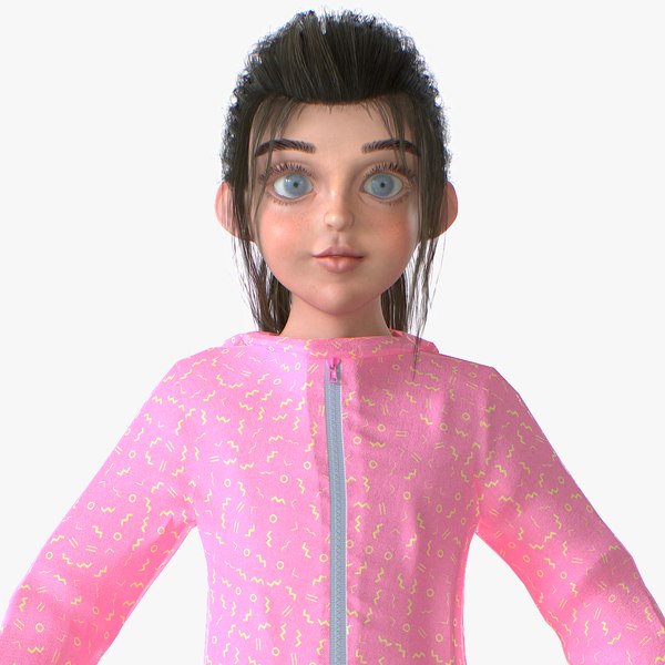 Cartoon Girl - Sleep 3D model