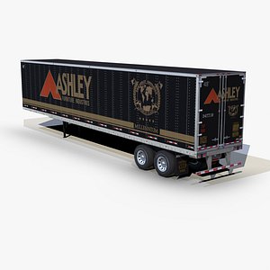 dry van trailer 48ft 3D model