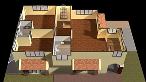House in plan cut 26-11 model