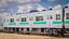 Locomotiva Japonesa de Trem Rigged Realista Detalhado Interior Exterior Linha Joban JNRJR 203 Série