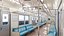 Locomotiva Japonesa de Trem Rigged Realista Detalhado Interior Exterior Linha Joban JNRJR 203 Série
