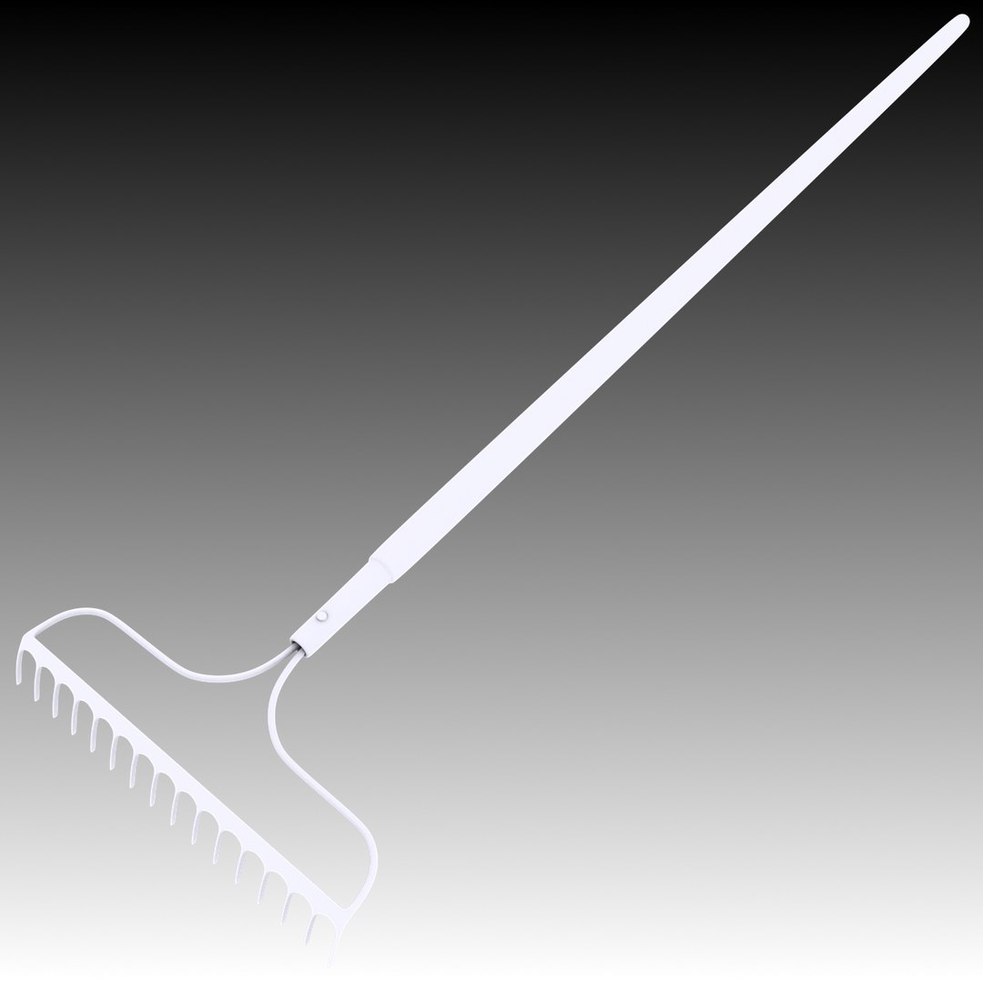 garden rake 3D model https://p.turbosquid.com/ts-thumb/Hk/iJFaSF/lrUXKcZg/rake_3/jpg/1530491438/1920x1080/fit_q87/53f6e52793ea7e430bbafc3ae472b8da7f73fa53/rake_3.jpg