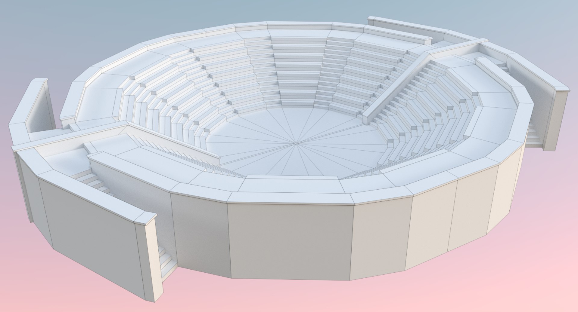 3D Ancient Amphitheatre Model - TurboSquid 1174128