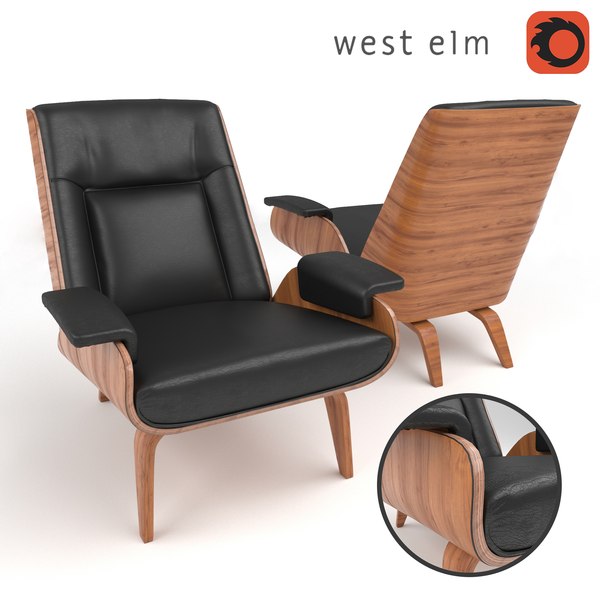 Paulo bent deals ply leather chair