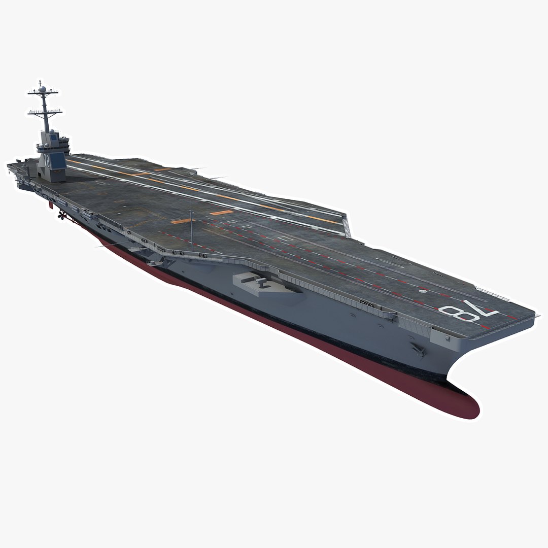 uss gerald r f 3d model