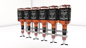 3D model liquor dispenser bottles