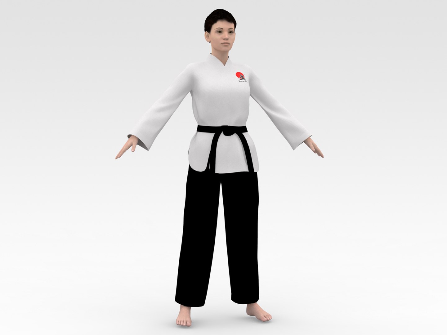 3D Karate Girl 03 - TurboSquid 1816670
