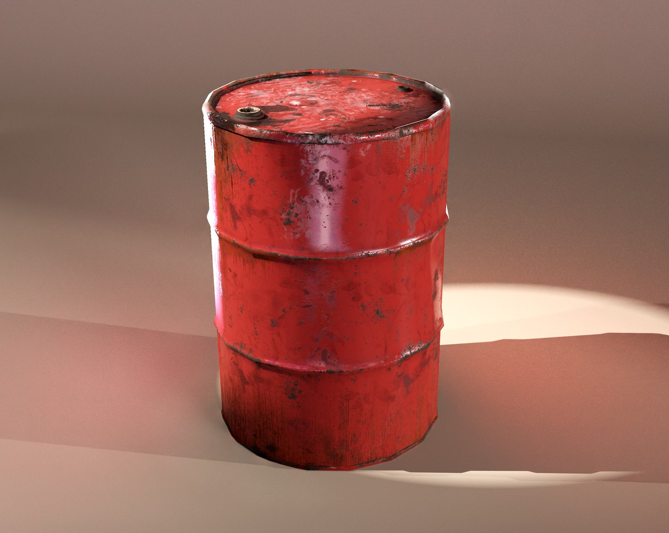 3D Red Rusty Oil Barrel - TurboSquid 2105486