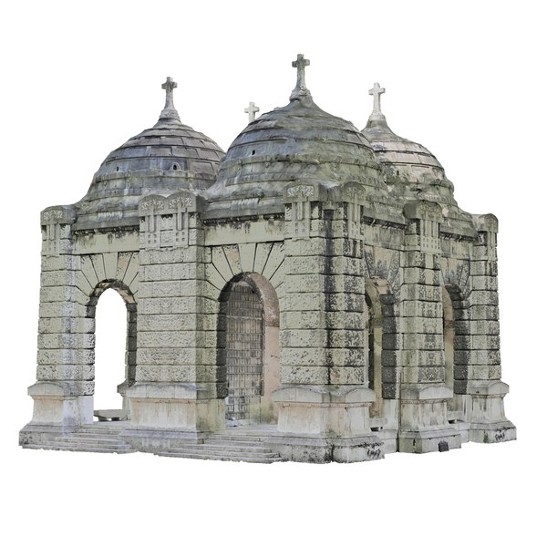 3D cemetery mausoleum model