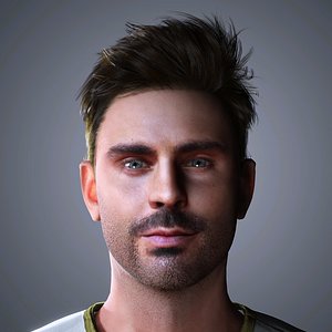 3D Zac Efron Character 3D Model