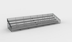 3D tribune system 01 3D model model