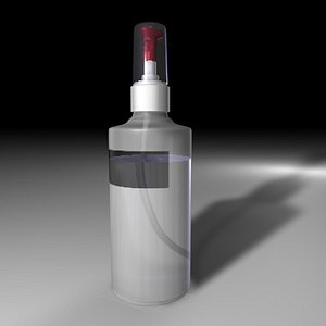 3d bottle cleaner water model